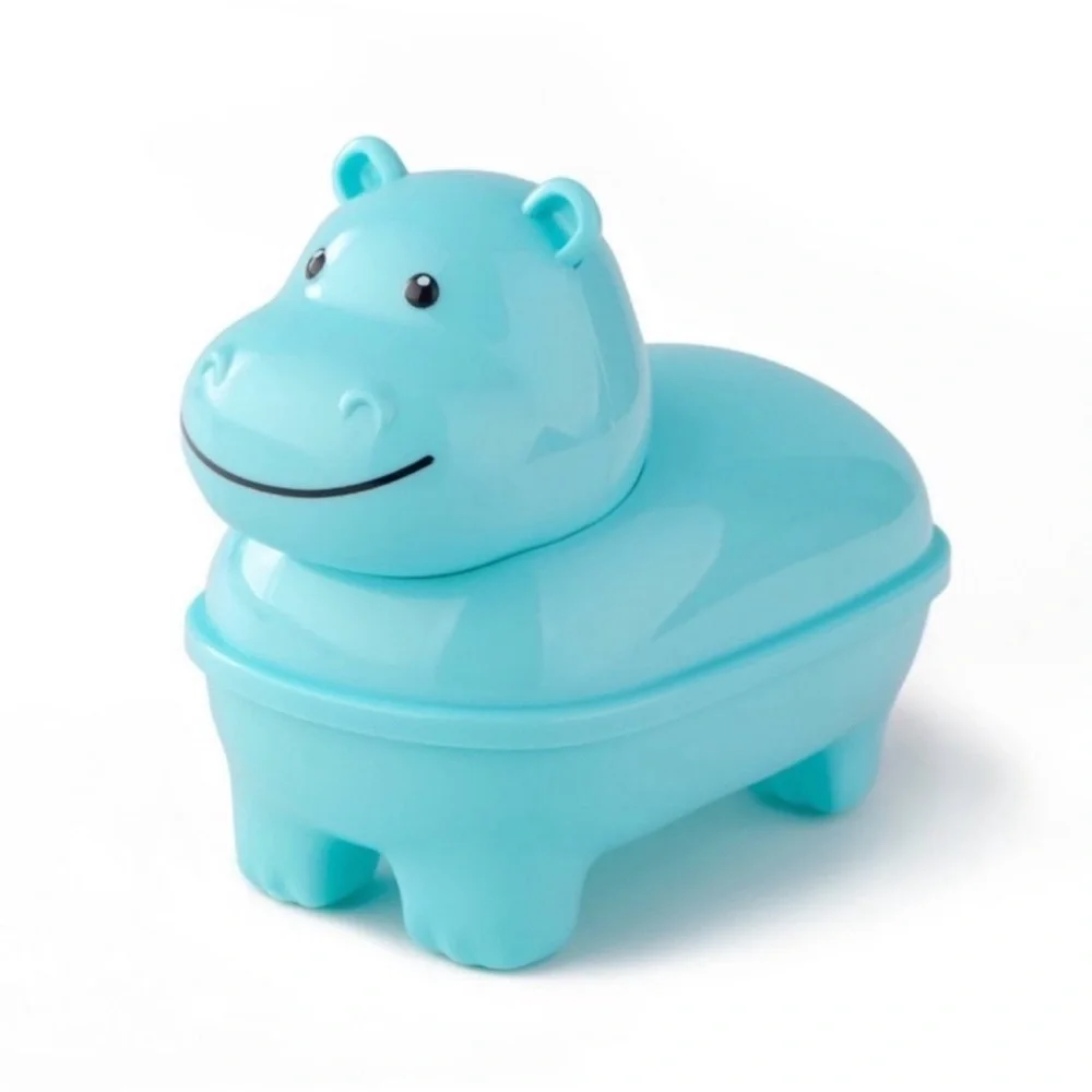 NWT Target Bullseye Playground Bundle of 4 Blue Hippo Kid's Bathroom Accessories